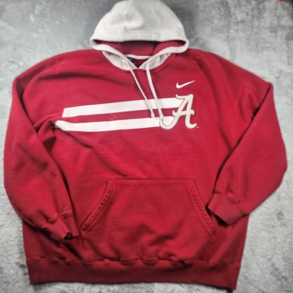 Alabama Crimson Tide Hoodie Mens 2XL Red NCAA Football Nike Embroidered Pullover